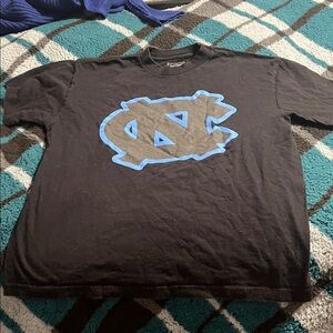 North Carolina  Black T-Shirt with Blue Graphic